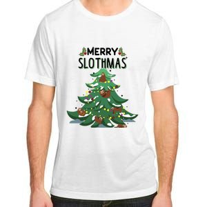 Merry Slothmas Funny Ugly Christmas Gift Adult ChromaSoft Performance T-Shirt