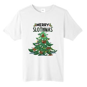 Merry Slothmas Funny Ugly Christmas Gift Tall Fusion ChromaSoft Performance T-Shirt