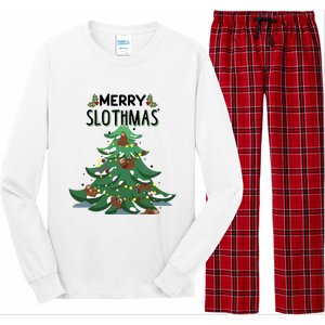 Merry Slothmas Funny Ugly Christmas Gift Long Sleeve Pajama Set