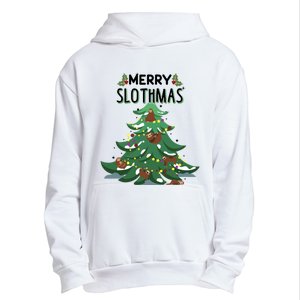 Merry Slothmas Funny Ugly Christmas Gift Urban Pullover Hoodie