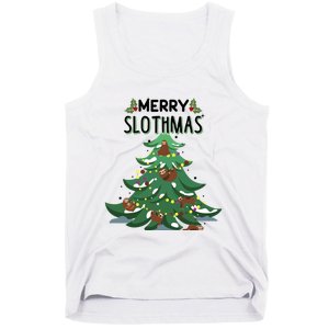 Merry Slothmas Funny Ugly Christmas Gift Tank Top