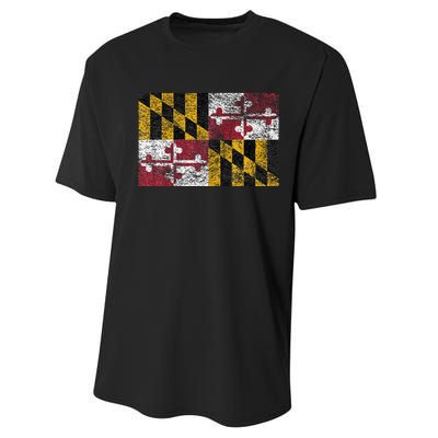 MARYLAND STATE FLAG ANNAPOLIS BALTIMORE CHESAPEAKE BAY Performance Sprint T-Shirt