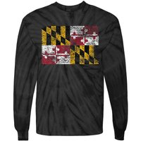 MARYLAND STATE FLAG ANNAPOLIS BALTIMORE CHESAPEAKE BAY Tie-Dye Long Sleeve Shirt