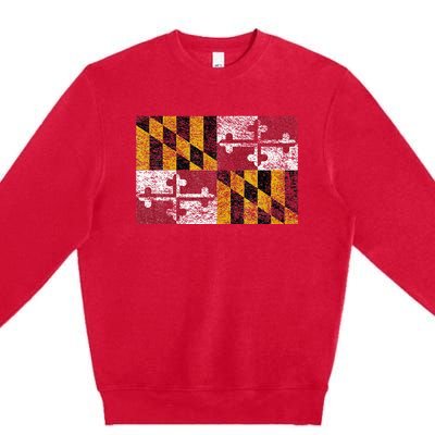 MARYLAND STATE FLAG ANNAPOLIS BALTIMORE CHESAPEAKE BAY Premium Crewneck Sweatshirt