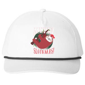 Merry Slothmas Funny Cute Sloth Father Christmas Great Gift Snapback Five-Panel Rope Hat