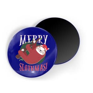 Merry Slothmas Funny Cute Sloth Father Christmas Great Gift Magnet