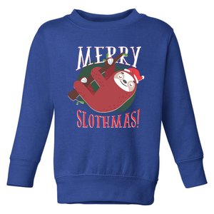 Merry Slothmas Funny Cute Sloth Father Christmas Great Gift Toddler Sweatshirt