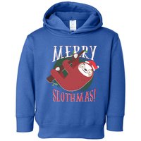 Merry Slothmas Funny Cute Sloth Father Christmas Great Gift Toddler Hoodie