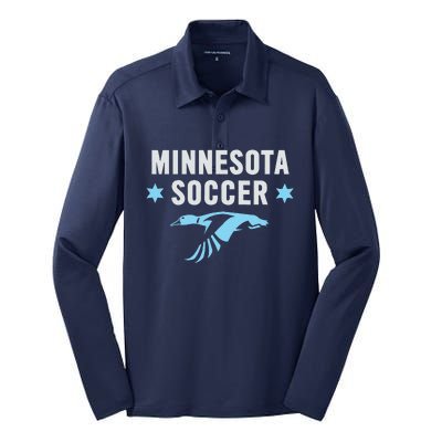 Minnesota Soccer Fan Gear Fc United Silk Touch Performance Long Sleeve Polo