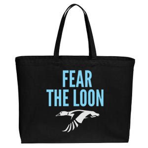 Minnesota Soccer Fear The Loon Fc  United Cotton Canvas Jumbo Tote