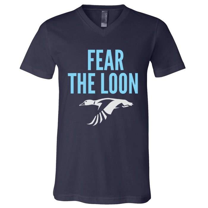 Minnesota Soccer Fear The Loon Fc  United V-Neck T-Shirt