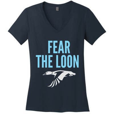 Minnesota Soccer Fear The Loon Fc  United Women's V-Neck T-Shirt
