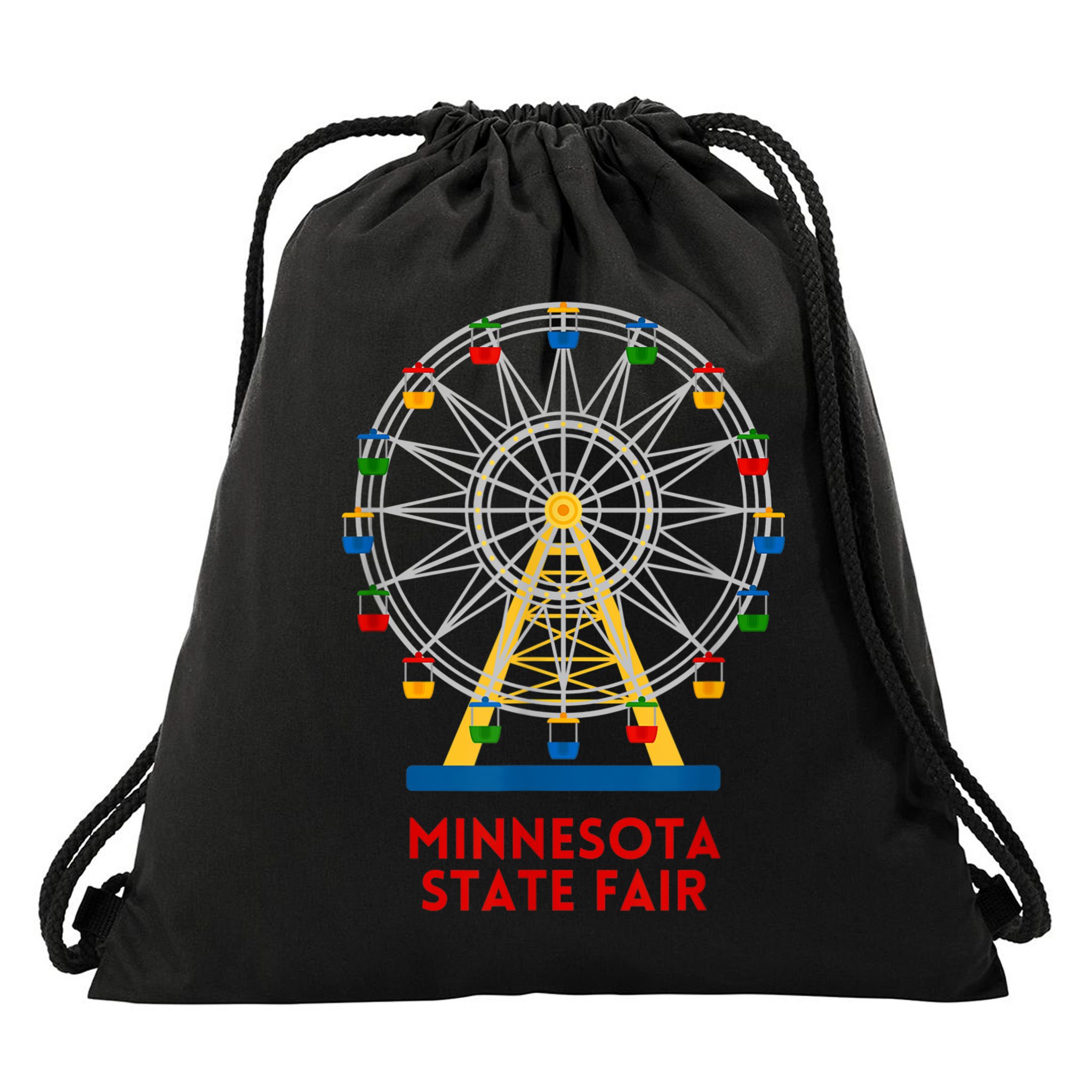 Minnesota State Fair Ferris Wheel County Fair Drawstring Bag