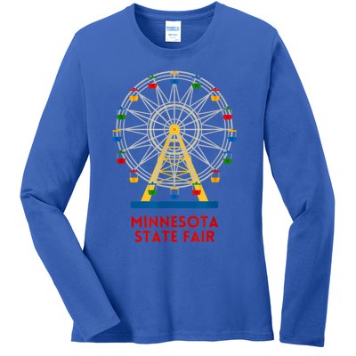 Minnesota State Fair Ferris Wheel County Fair Ladies Long Sleeve Shirt