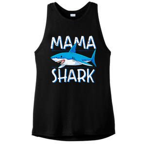 Mama Shark Family Matching Mommy Mom Wo Jawsome Ladies PosiCharge Tri-Blend Wicking Tank