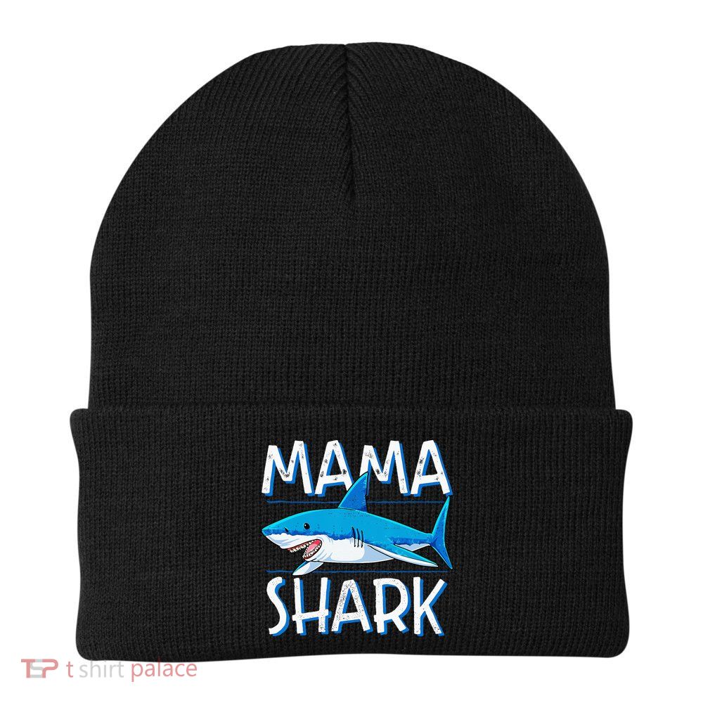 Mama Shark Family Matching Mommy Mom Wo Jawsome Beanie