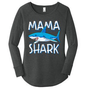 Mama Shark Family Matching Mommy Mom Wo Jawsome Women's Perfect Tri Tunic Long Sleeve Shirt