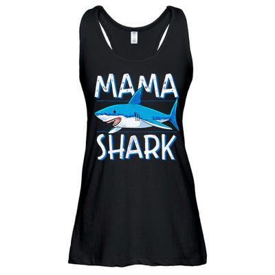 Mama Shark Family Matching Mommy Mom Wo Jawsome Ladies Essential Flowy Tank