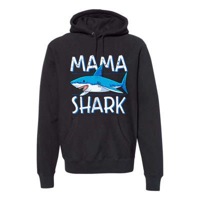 Mama Shark Family Matching Mommy Mom Wo Jawsome Premium Hoodie