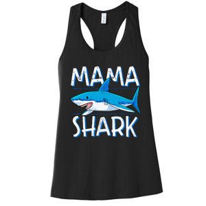 Mama Shark Family Matching Mommy Mom Wo Jawsome Women's Racerback Tank