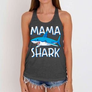 Mama Shark Family Matching Mommy Mom Wo Jawsome Women's Knotted Racerback Tank