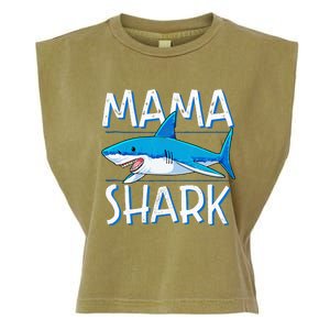 Mama Shark Family Matching Mommy Mom Wo Jawsome Garment-Dyed Women's Muscle Tee