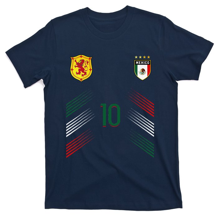 Mexico Soccer Fans Jersey Mexican Flag Football Lovers T-Shirt