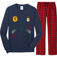 Mexico Soccer Fans Jersey Mexican Flag Football Lovers Long Sleeve Pajama Set