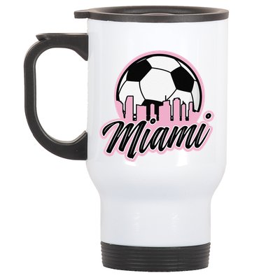 Miami Soccer Fansrelated Products Stainless Steel Travel Mug