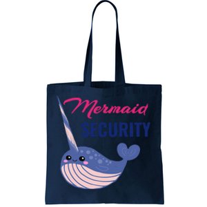 Mermaid Security For Narwhal Whale Sea Ocean Lovers Cute Tote Bag