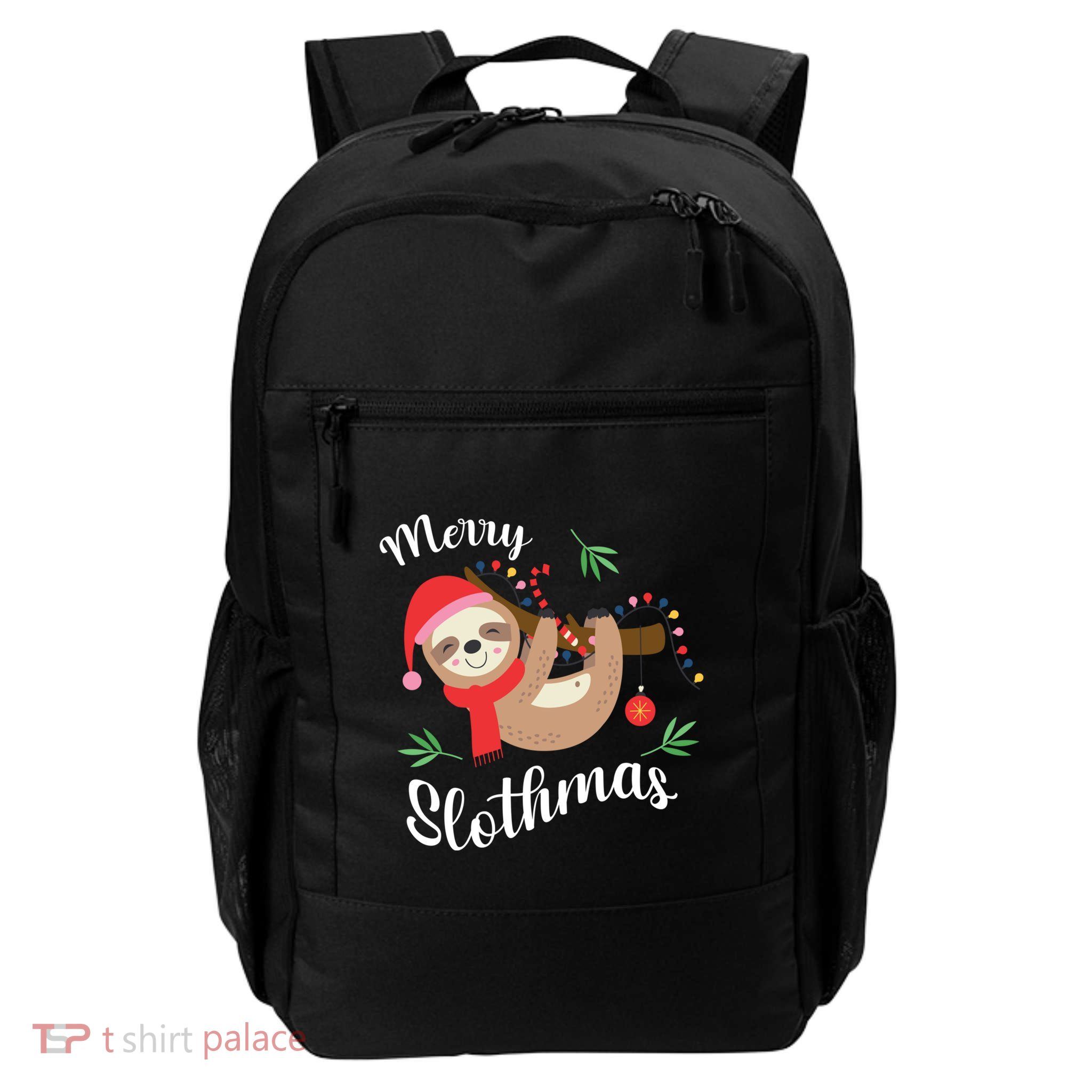 Merry Slothmas Funny Christmas Xmas Design For Sloth Lovers Gift Daily Commute Backpack
