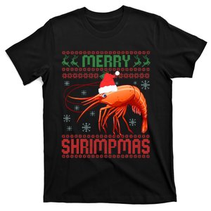 Merry Shrimpmas Funny Shrimp Ugly Christmas Sweater Seafish T-Shirt