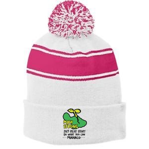 Maui Strong Fundraiser Lahaina Banyan Tree Stripe Pom Pom Beanie