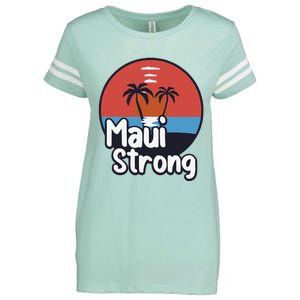 Maui Strong Fundraiser Support For Hawaii Fire Victims Maui Wildfire Enza Ladies Jersey Football T-Shirt