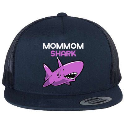 MomMom Shark Funny Family MomMom Flat Bill Trucker Hat