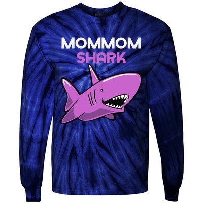 MomMom Shark Funny Family MomMom Tie-Dye Long Sleeve Shirt