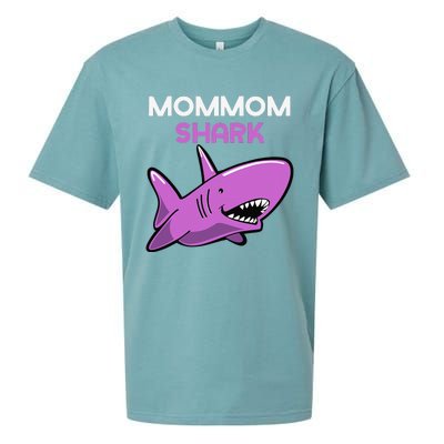 MomMom Shark Funny Family MomMom Sueded Cloud Jersey T-Shirt