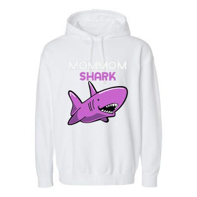 MomMom Shark Funny Family MomMom Garment-Dyed Fleece Hoodie