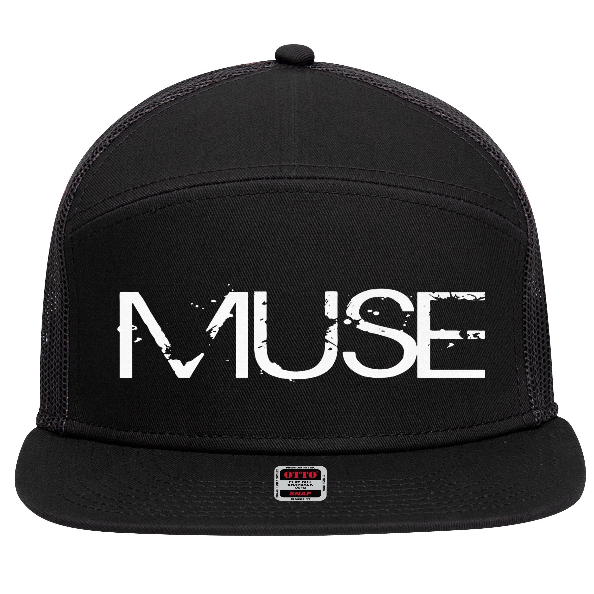 Muse Slim Fit 7 Panel Mesh Trucker Snapback Hat