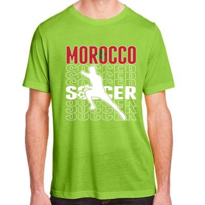 Morocco Soccer Fans Jersey Cool Gift Moroccan Flag Football Lovers Meaningful Gi Adult ChromaSoft Performance T-Shirt