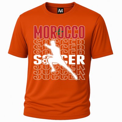 Morocco Soccer Fans Jersey Cool Gift Moroccan Flag Football Lovers Meaningful Gi Cooling Performance Crew T-Shirt