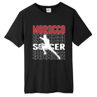 Morocco Soccer Fans Jersey Cool Gift Moroccan Flag Football Lovers Meaningful Gi Tall Fusion ChromaSoft Performance T-Shirt