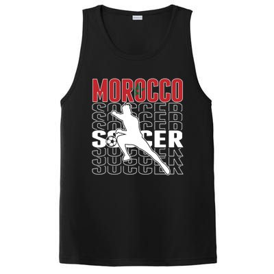 Morocco Soccer Fans Jersey Cool Gift Moroccan Flag Football Lovers Meaningful Gi PosiCharge Competitor Tank