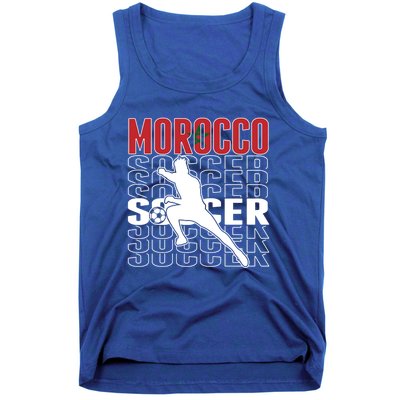 Morocco Soccer Fans Jersey Cool Gift Moroccan Flag Football Lovers Meaningful Gi Tank Top