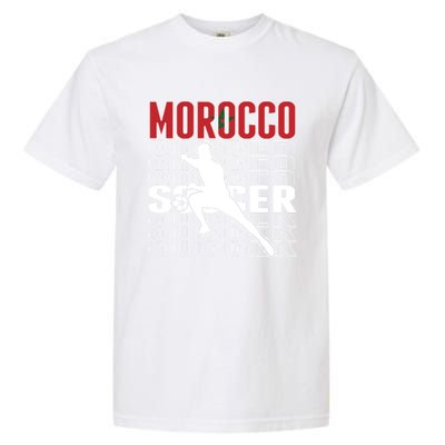 Morocco Soccer Fans Jersey Cool Gift Moroccan Flag Football Lovers Meaningful Gi Garment-Dyed Heavyweight T-Shirt