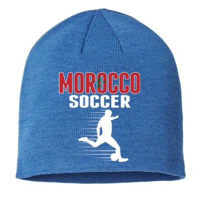 Morocco Soccer Fans Jersey Gift Moroccan Flag Football Lovers Gift Sustainable Beanie