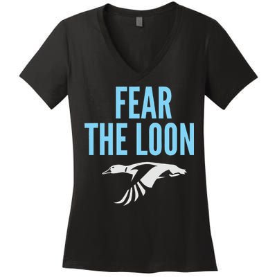 Minnesota Soccer Fear The Loon Fc Women's V-Neck T-Shirt