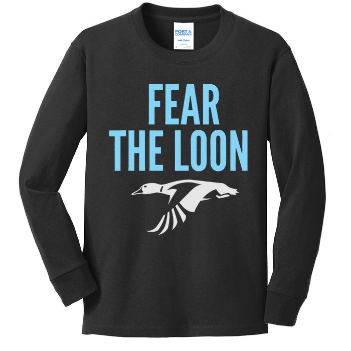 Minnesota Soccer Fear The Loon Fc Kids Long Sleeve Shirt