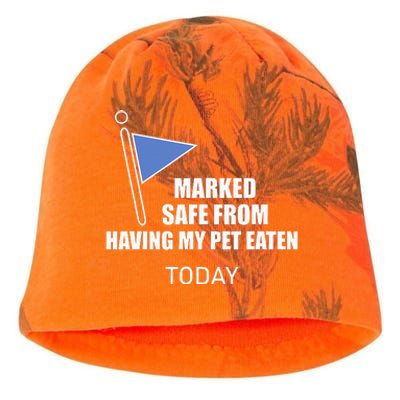 Marked Safe From Having My Pet Eaten Today Kati - Camo Knit Beanie