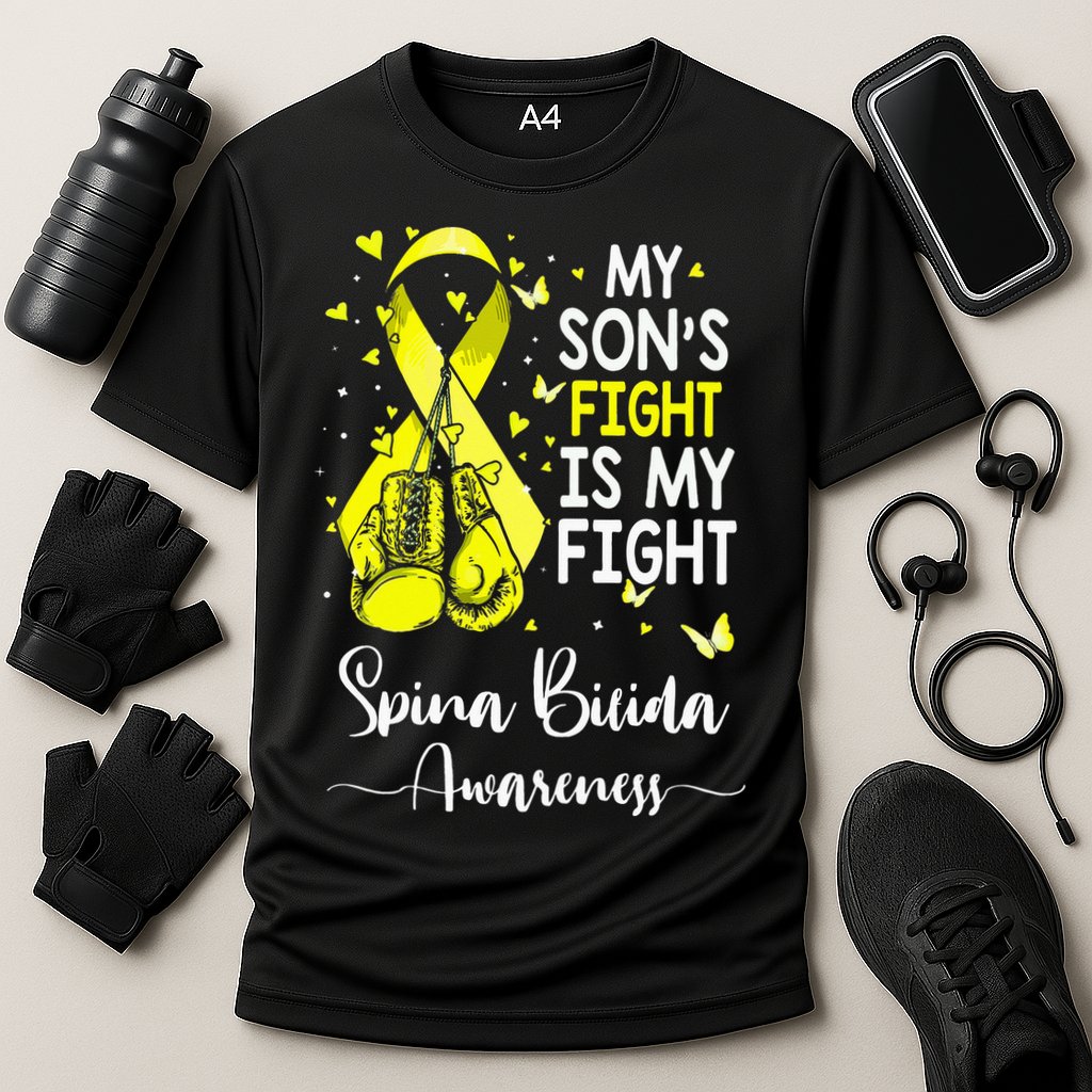 My Son's Fight Is My Fight Spina Bifida Awareness Cooling Performance Crew T-Shirt